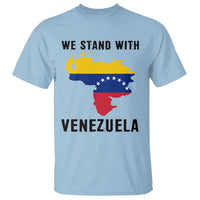 We Stand With Venezuela T Shirt Venezuelan Flag Unity Graphic - Wonder Print Shop