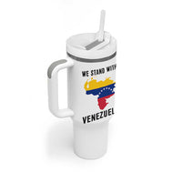 We Stand With Venezuela Tumbler With Handle Venezuelan Flag Unity Graphic - Wonder Print Shop