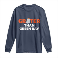 Funny Greater Than Green Bay Rivalry Long Sleeve Shirt Cheese Grater - Wonder Print Shop