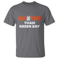 Funny Greater Than Green Bay Rivalry T Shirt Cheese Grater - Wonder Print Shop