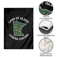 Land of 10000 Learing Centers Funny Minnesota Meme Garden Flag Viral Education Typo Parody - Wonder Print Shop