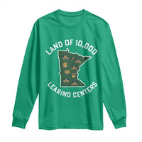 Land of 10000 Learing Centers Funny Minnesota Meme Long Sleeve Shirt Viral Education Typo Parody - Wonder Print Shop