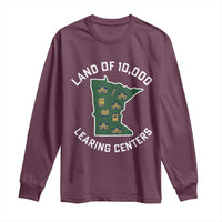Land of 10000 Learing Centers Funny Minnesota Meme Long Sleeve Shirt Viral Education Typo Parody - Wonder Print Shop