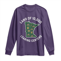 Land of 10000 Learing Centers Funny Minnesota Meme Long Sleeve Shirt Viral Education Typo Parody - Wonder Print Shop