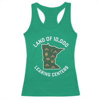Land of 10000 Learing Centers Funny Minnesota Meme Racerback Tank Top Viral Education Typo Parody - Wonder Print Shop