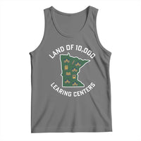 Land of 10000 Learing Centers Funny Minnesota Meme Tank Top Viral Education Typo Parody - Wonder Print Shop