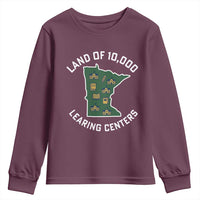 Land of 10000 Learing Centers Funny Minnesota Meme Youth Sweatshirt Viral Education Typo Parody - Wonder Print Shop