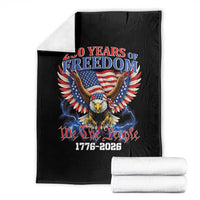 250 Years of Freedom 1776 2026 Patriotic Eagle Throw Blanket We The People USA Semiquincentennial - Wonder Print Shop