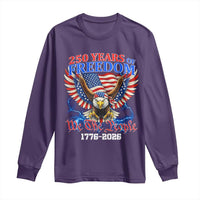 250 Years of Freedom 1776 2026 Patriotic Eagle Long Sleeve Shirt We The People USA Semiquincentennial - Wonder Print Shop