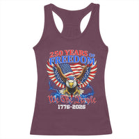 250 Years of Freedom 1776 2026 Patriotic Eagle Racerback Tank Top We The People USA Semiquincentennial - Wonder Print Shop