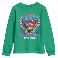 250 Years of Freedom 1776 2026 Patriotic Eagle Youth Sweatshirt We The People USA Semiquincentennial - Wonder Print Shop