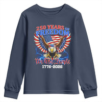 250 Years of Freedom 1776 2026 Patriotic Eagle Youth Sweatshirt We The People USA Semiquincentennial - Wonder Print Shop