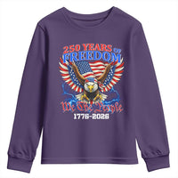 250 Years of Freedom 1776 2026 Patriotic Eagle Youth Sweatshirt We The People USA Semiquincentennial - Wonder Print Shop
