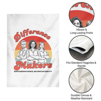 Difference Makers Teacher Appreciation Garden Flag Empowering Minds & Advancing Equity Retro Educator - Wonder Print Shop