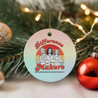 Difference Makers Teacher Appreciation Ceramic Ornament Empowering Minds & Advancing Equity Retro Educator - Wonder Print Shop
