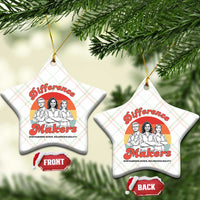 Difference Makers Teacher Appreciation Ceramic Ornament Empowering Minds & Advancing Equity Retro Educator - Wonder Print Shop