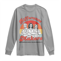 Difference Makers Teacher Appreciation Long Sleeve Shirt Empowering Minds & Advancing Equity Retro Educator - Wonder Print Shop