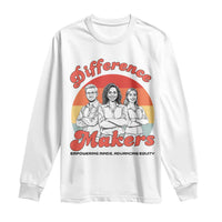 Difference Makers Teacher Appreciation Long Sleeve Shirt Empowering Minds & Advancing Equity Retro Educator - Wonder Print Shop