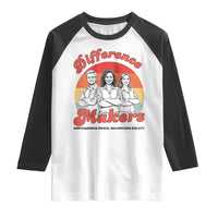 Difference Makers Teacher Appreciation Raglan Shirt Empowering Minds & Advancing Equity Retro Educator - Wonder Print Shop