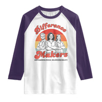Difference Makers Teacher Appreciation Raglan Shirt Empowering Minds & Advancing Equity Retro Educator - Wonder Print Shop