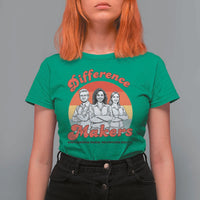 Difference Makers Teacher Appreciation T Shirt For Women Empowering Minds & Advancing Equity Retro Educator - Wonder Print Shop