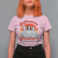 Difference Makers Teacher Appreciation T Shirt For Women Empowering Minds & Advancing Equity Retro Educator - Wonder Print Shop