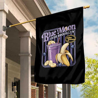 Blue Moon Over Brooklyn Banana Smoothie Aesthetic Garden Flag Extra Banana Hockey Romance Retro Style - Wonder Print Shop