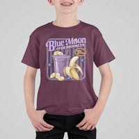 Blue Moon Over Brooklyn Banana Smoothie Aesthetic T Shirt For Kid Extra Banana Hockey Romance Retro Style - Wonder Print Shop