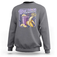 Blue Moon Over Brooklyn Banana Smoothie Aesthetic Sweatshirt Extra Banana Hockey Romance Retro Style - Wonder Print Shop