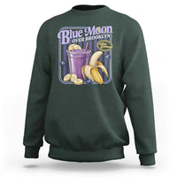 Blue Moon Over Brooklyn Banana Smoothie Aesthetic Sweatshirt Extra Banana Hockey Romance Retro Style - Wonder Print Shop