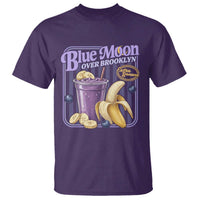 Blue Moon Over Brooklyn Banana Smoothie Aesthetic T Shirt Extra Banana Hockey Romance Retro Style - Wonder Print Shop