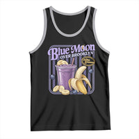 Blue Moon Over Brooklyn Banana Smoothie Aesthetic Tank Top Extra Banana Hockey Romance Retro Style - Wonder Print Shop