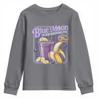 Blue Moon Over Brooklyn Banana Smoothie Aesthetic Youth Sweatshirt Extra Banana Hockey Romance Retro Style - Wonder Print Shop