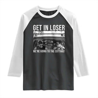 Get In Loser We're Going To The Cottage Raglan Shirt Funny Hockey Romance Road Trip Summer - Wonder Print Shop