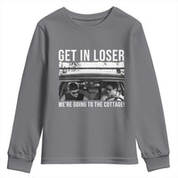 Get In Loser We're Going To The Cottage Youth Sweatshirt Funny Hockey Romance Road Trip Summer - Wonder Print Shop
