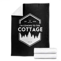 I'm Coming to the Cottage Throw Blanket Rustic Outdoor Retro Forest Hockey Romance - Wonder Print Shop