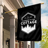 I'm Coming to the Cottage Garden Flag Rustic Outdoor Retro Forest Hockey Romance - Wonder Print Shop