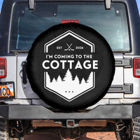 I'm Coming to the Cottage Spare Tire Cover Rustic Outdoor Retro Forest Hockey Romance - Wonder Print Shop