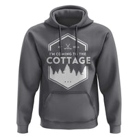 I'm Coming to the Cottage Hoodie Rustic Outdoor Retro Forest Hockey Romance - Wonder Print Shop