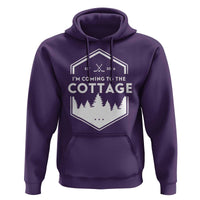 I'm Coming to the Cottage Hoodie Rustic Outdoor Retro Forest Hockey Romance - Wonder Print Shop