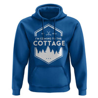 I'm Coming to the Cottage Hoodie Rustic Outdoor Retro Forest Hockey Romance - Wonder Print Shop