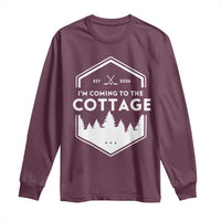 I'm Coming to the Cottage Long Sleeve Shirt Rustic Outdoor Retro Forest Hockey Romance - Wonder Print Shop