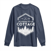 I'm Coming to the Cottage Long Sleeve Shirt Rustic Outdoor Retro Forest Hockey Romance - Wonder Print Shop