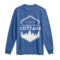 I'm Coming to the Cottage Long Sleeve Shirt Rustic Outdoor Retro Forest Hockey Romance - Wonder Print Shop