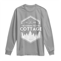 I'm Coming to the Cottage Long Sleeve Shirt Rustic Outdoor Retro Forest Hockey Romance - Wonder Print Shop