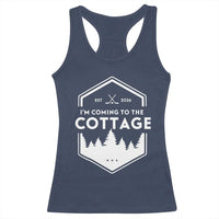 I'm Coming to the Cottage Racerback Tank Top Rustic Outdoor Retro Forest Hockey Romance - Wonder Print Shop