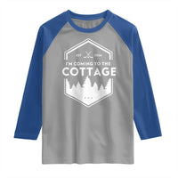 I'm Coming to the Cottage Raglan Shirt Rustic Outdoor Retro Forest Hockey Romance - Wonder Print Shop