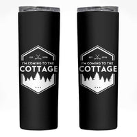 I'm Coming to the Cottage Skinny Tumbler Rustic Outdoor Retro Forest Hockey Romance - Wonder Print Shop