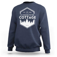 I'm Coming to the Cottage Sweatshirt Rustic Outdoor Retro Forest Hockey Romance - Wonder Print Shop