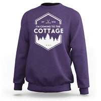 I'm Coming to the Cottage Sweatshirt Rustic Outdoor Retro Forest Hockey Romance - Wonder Print Shop
